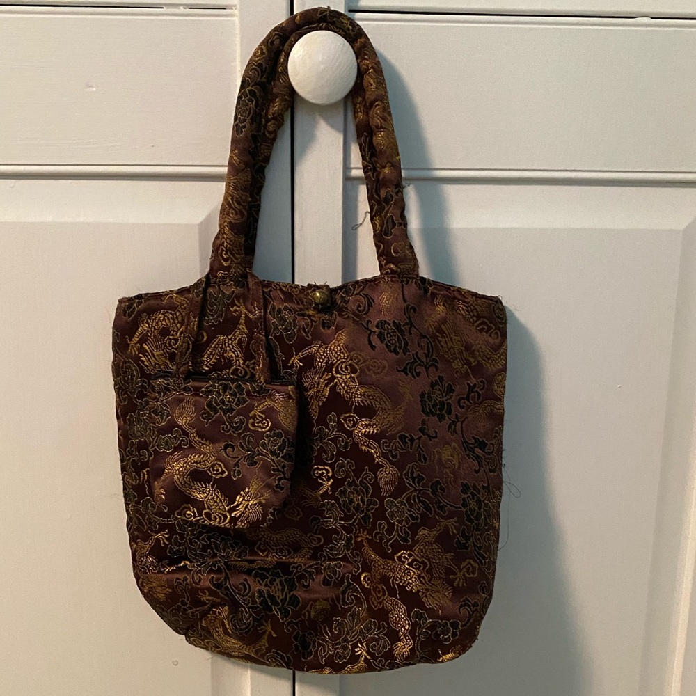 Evening bag (Purple/Black/Gold)